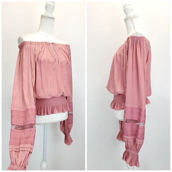 Ramy Brook Off the Shoulder Keely Top in Flirt - Picture 4 of 12